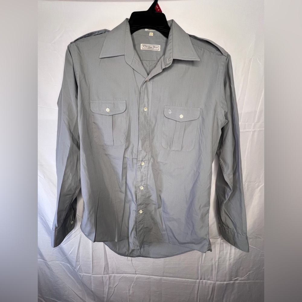 Christian Dior Chemises - Men's Button Up Long Sleeve Shirt Size Medium